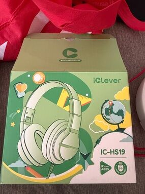 IC-HS19 red/white Wired Headphones